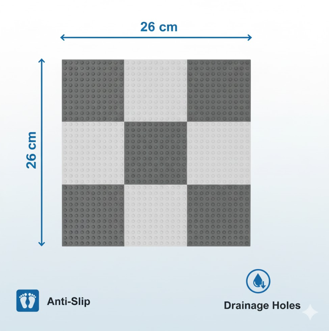 Bath Anti-slip Mat Bathroom Safety Mat 26x26 Cm Mini Bubbles