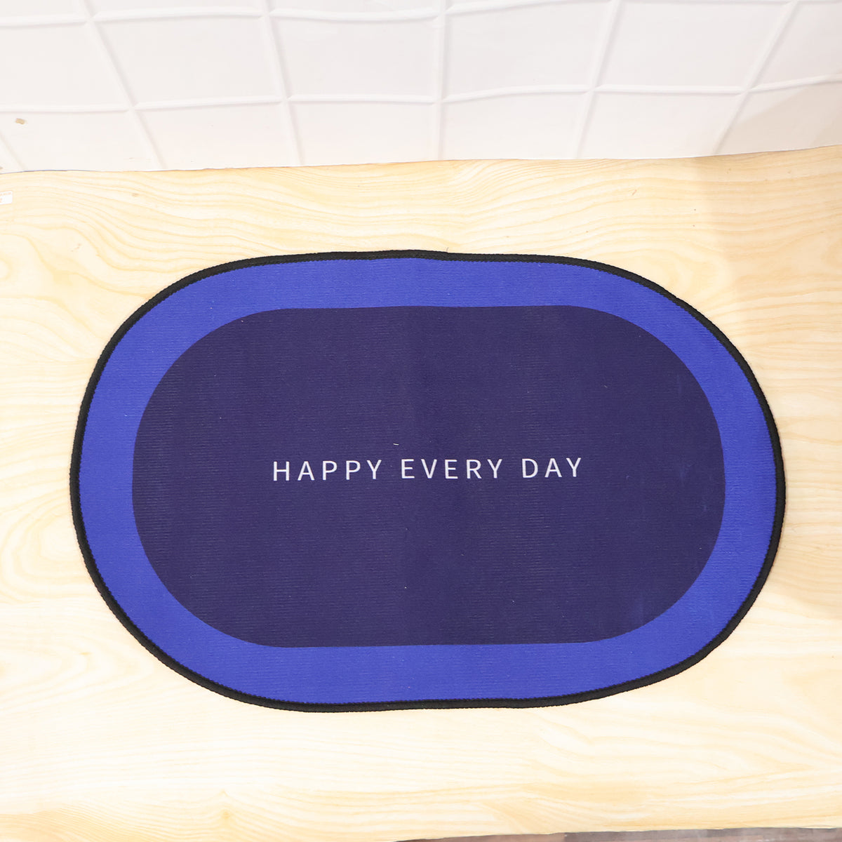 Bathroom Floor Mat Fast Absorbing Slip-resistant Oval Design