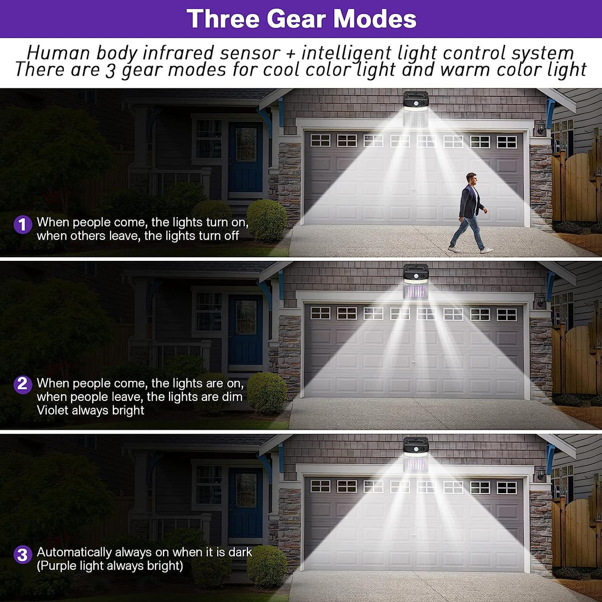 Bug Zapper Outdoor 2 In 1 Solar Mosquito Zapper Lamps (1 Pc)