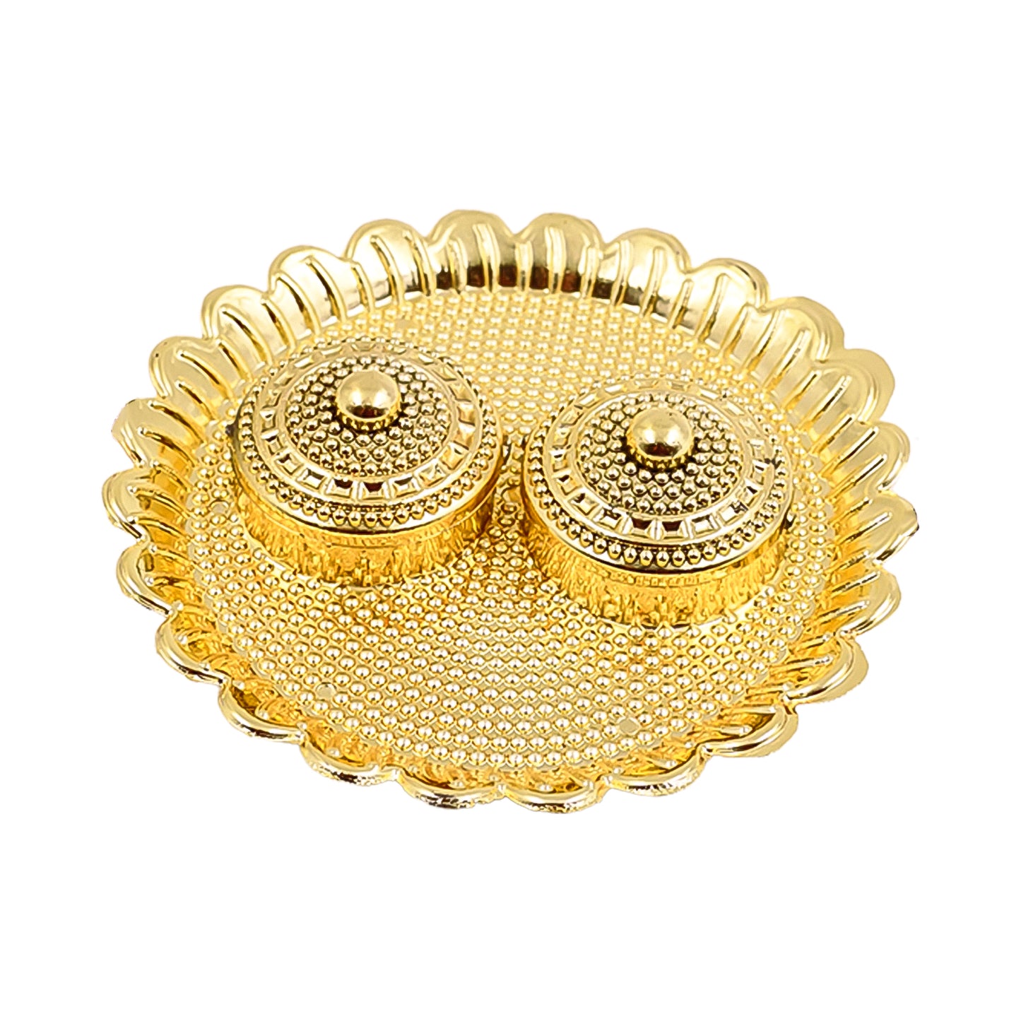 Round Shape Special Puja Thali Kumkum Thali Holder (1 Pc  Big)