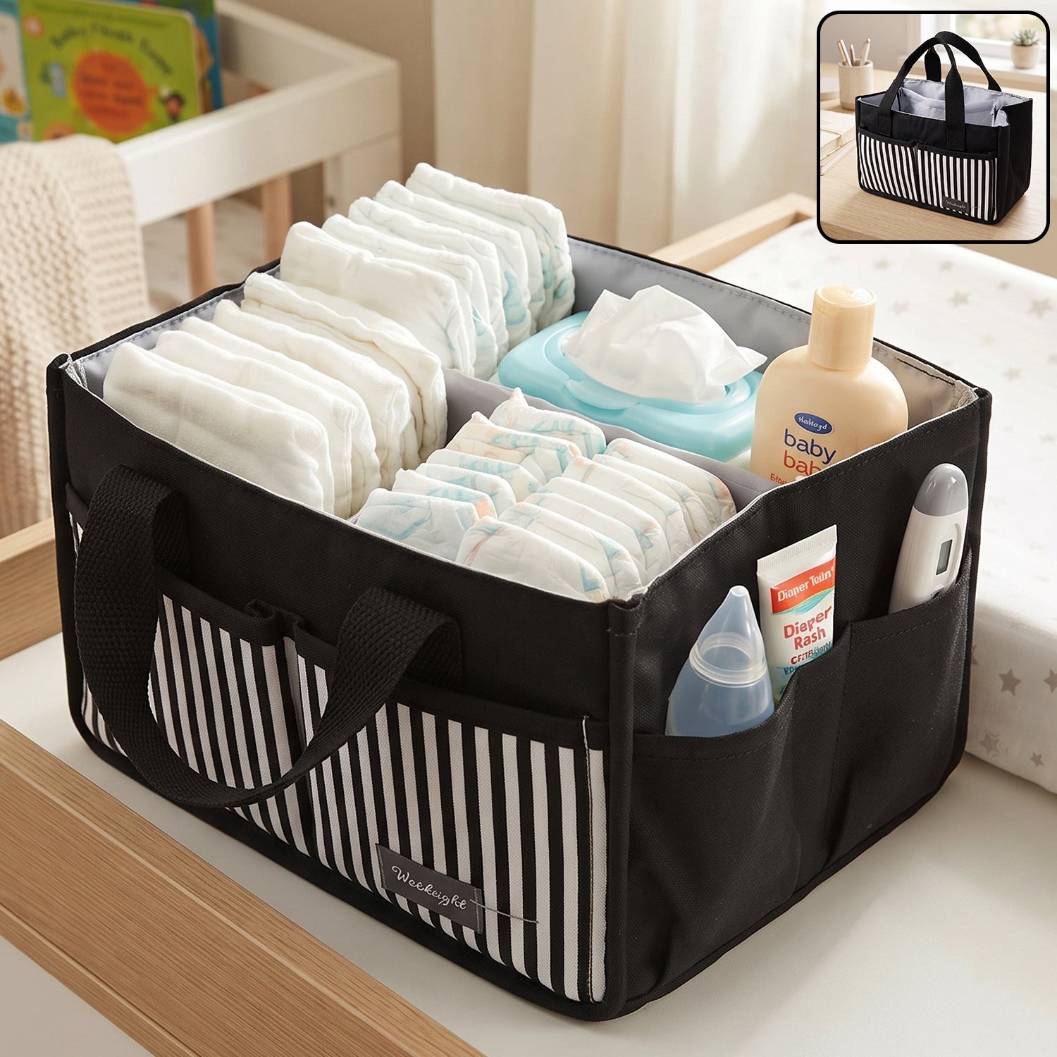Multipurpose Travel Organizer Bag Caddy With Handles 27x16 Cm (1 Pc)