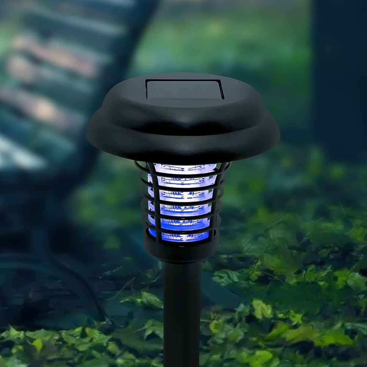 Garden Lighting Uv Led Solar Powered Led Mosquito Trap  Bug Zapper  (2 Pc)