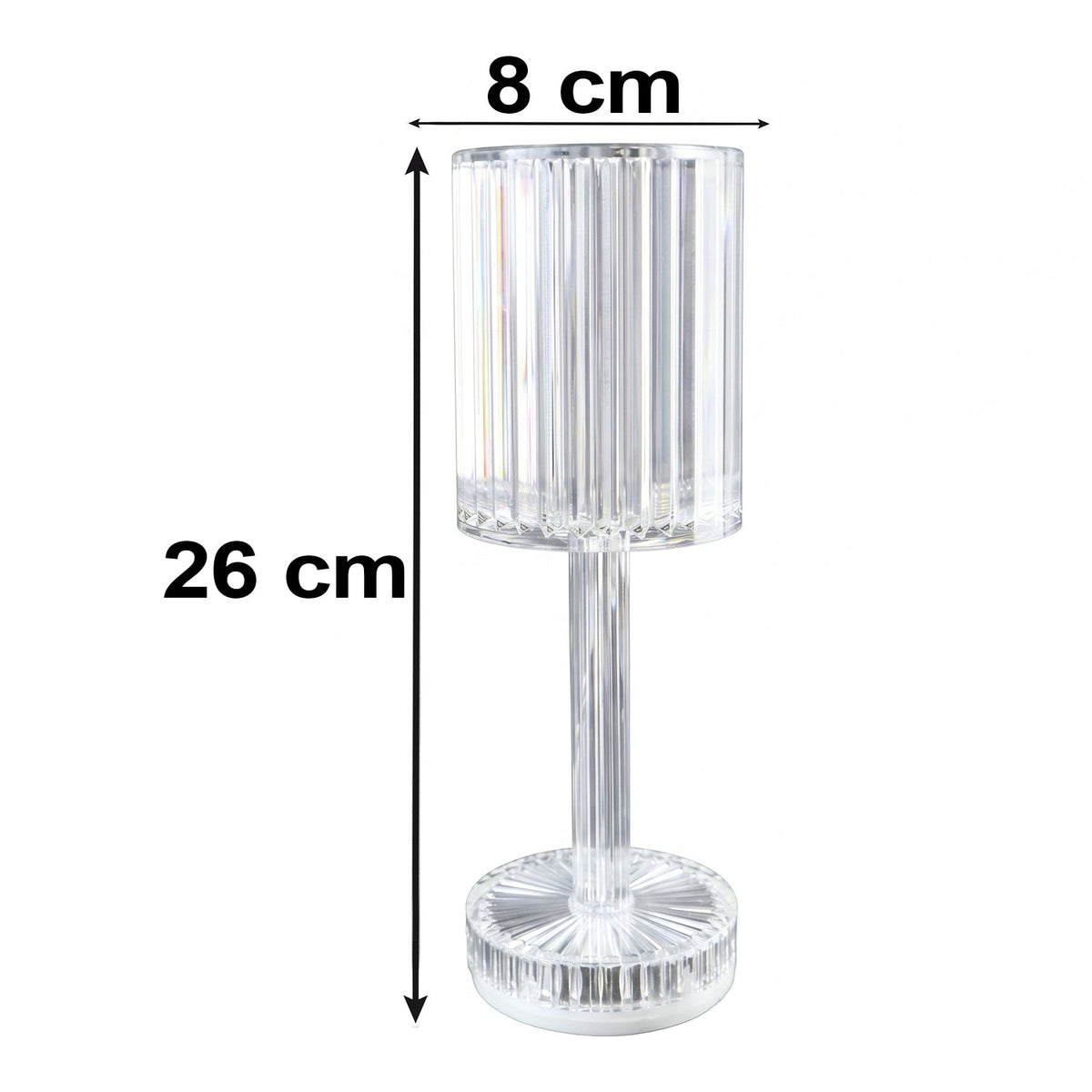 Touch Control Rgb Crystal Led Table Lamp With Remote Control (1 Set)
