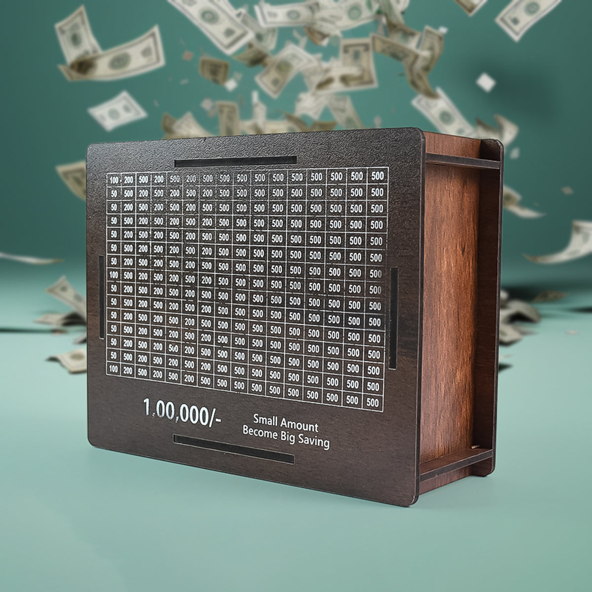 Wooden Money  Piggy Bank Money Box (1 Pc  1 Emoji Pan)