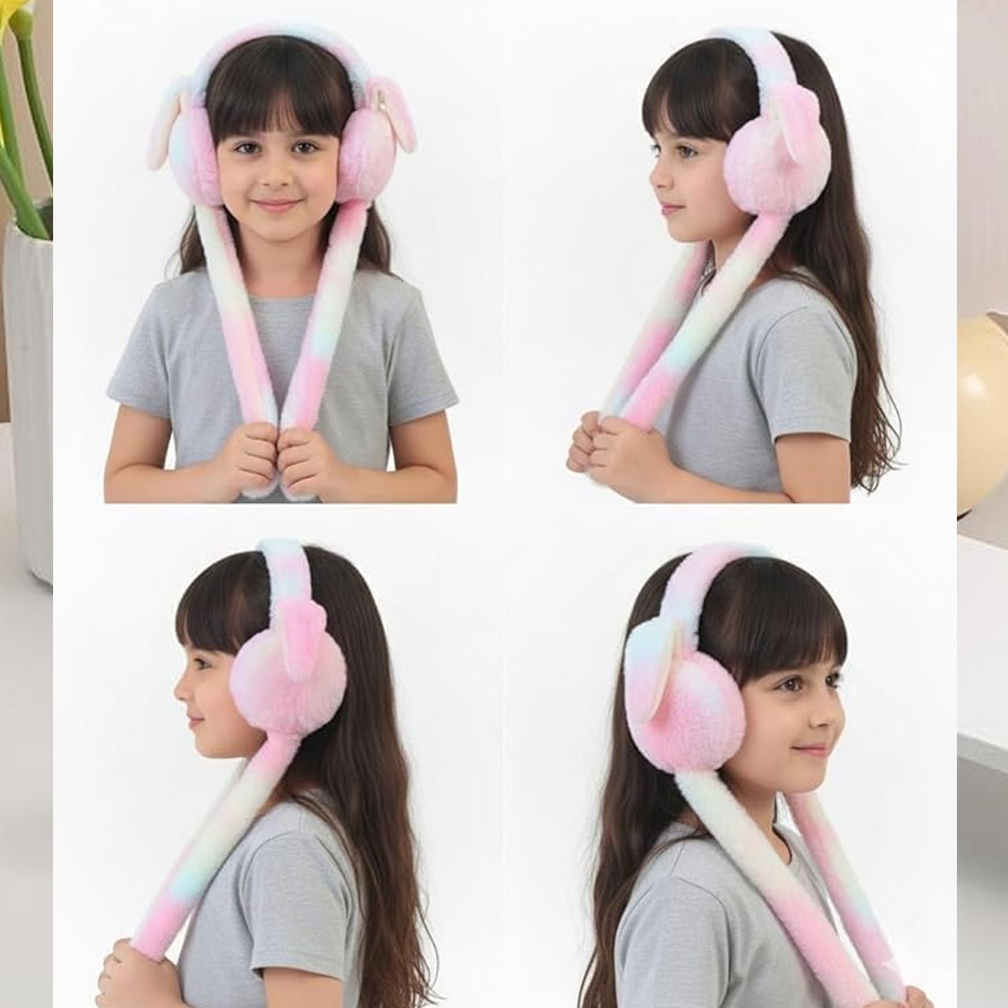Soft Plush Winter Earmuffs For Kids (1 Pc)